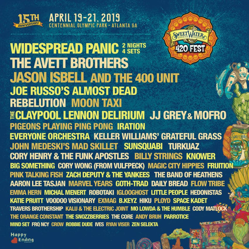 SweetWater 420 Fest Details Full 2019 Lineup