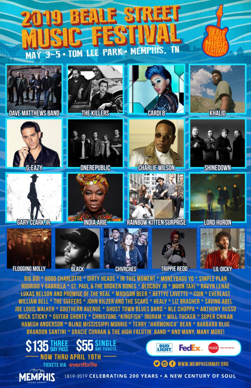Beale Street Music Festival 2019 Lineup