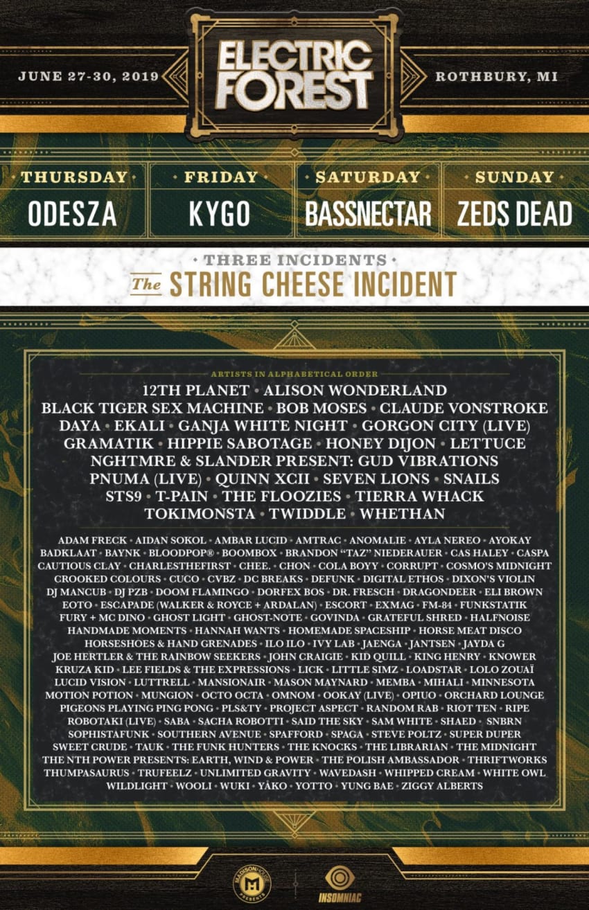 Electric Forest Expands 2019 Lineup