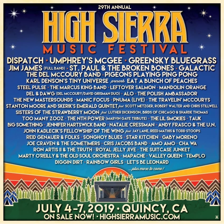 High Sierra Phase 3 2019 Lineup