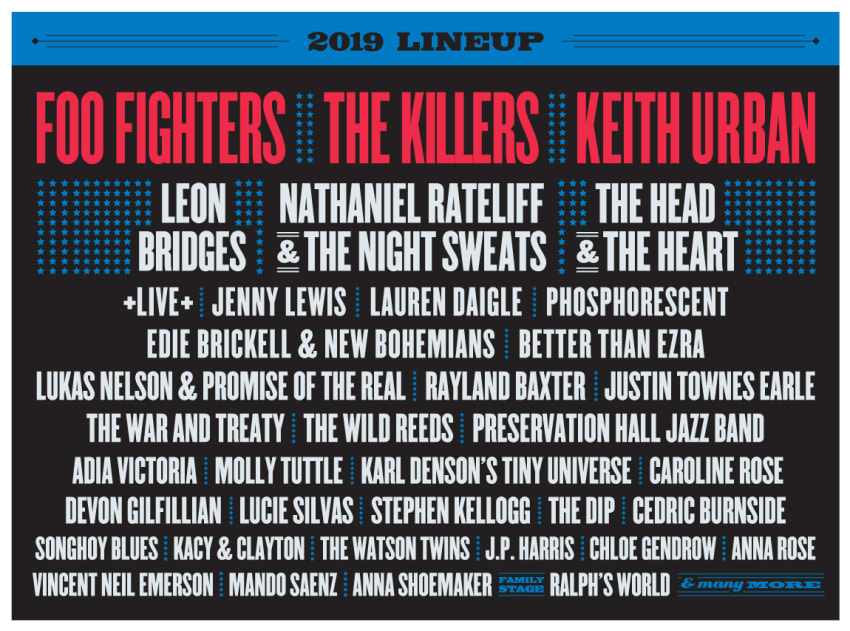 Pilgrimage Music Festival 2019 Lineup