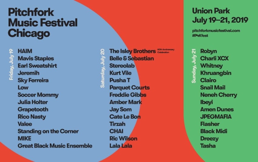 Pitchfork Music Festival 2019 Lineup