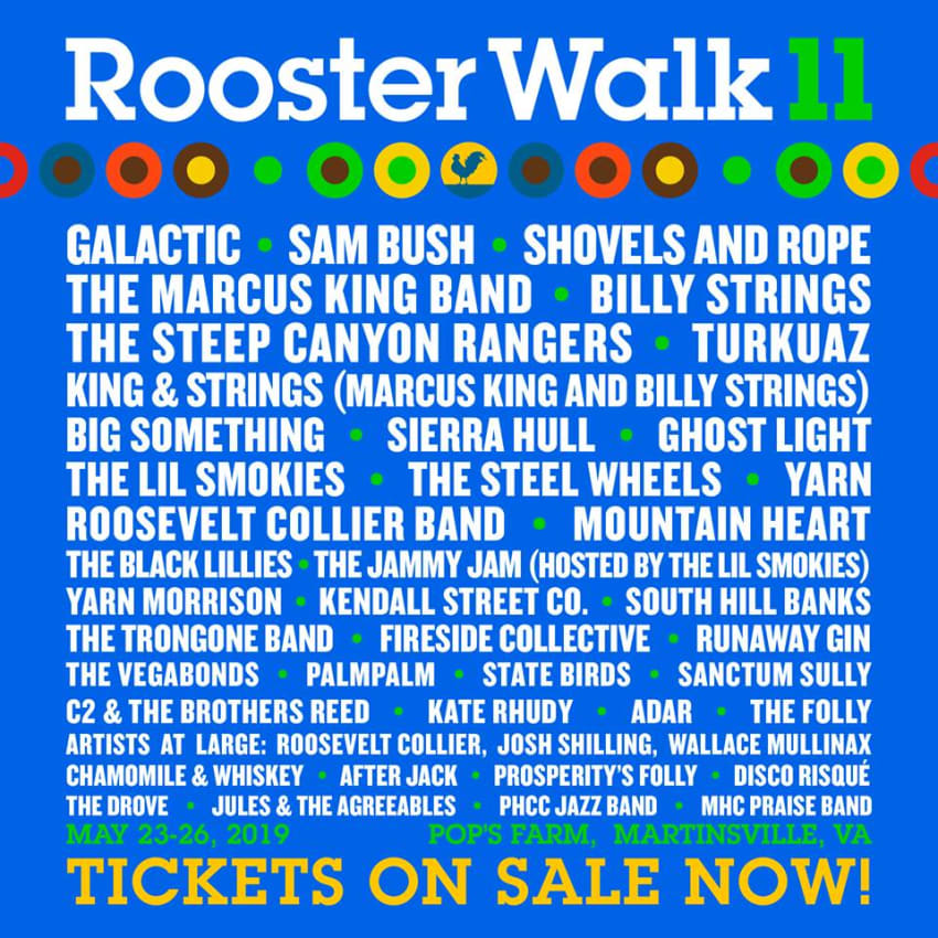 Rooster Walk Expands 2019 Lineup