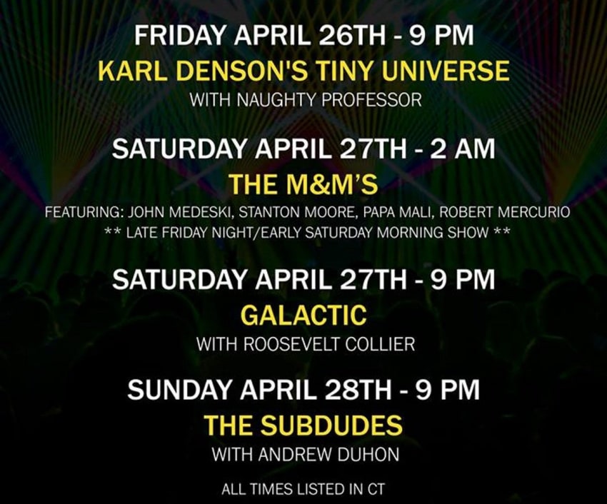 Nugsnet During JazzFest Schedule