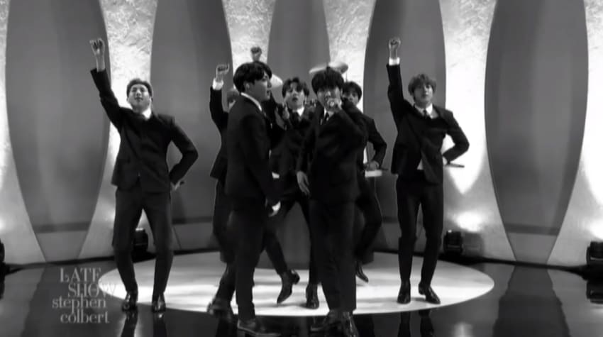 BTS Beatles Colbert