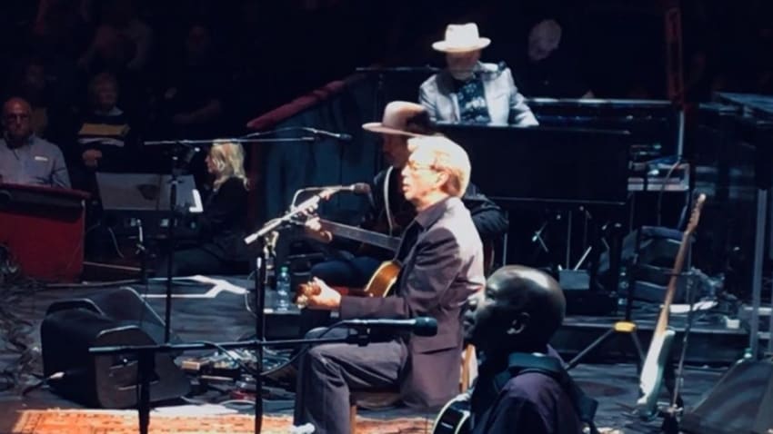 Eric Clapton Busts Out Bob Dylan Cover & Welcomes Jimmie Vaughan In London