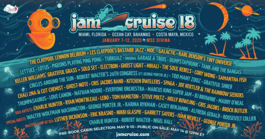 Jam Cruise 18 Lineup