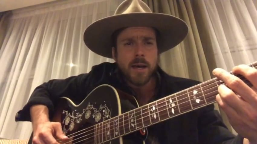 Lukas Nelson Covers Simon & Garfunkel In London Hotel Room