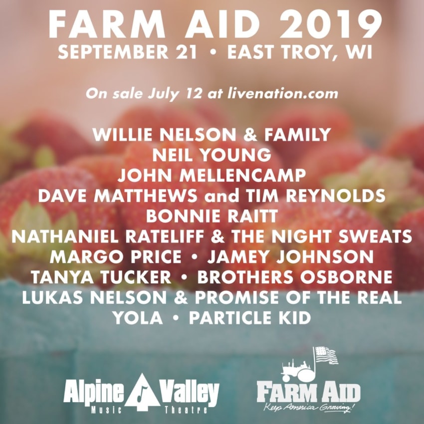 Farm Aid Confirms 2019 Lineup, Date & Venue