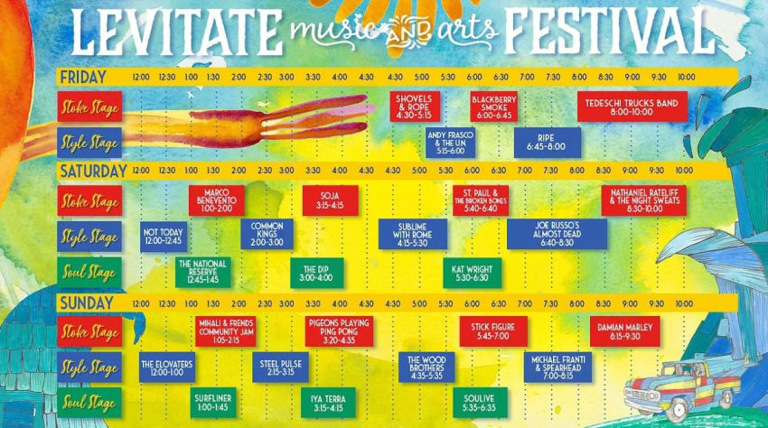 Levitate 2019 Schedule