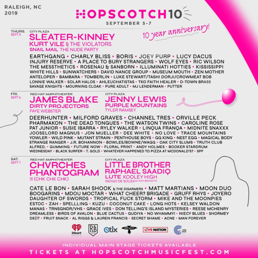 Hopscotch 2019 Lineup 2nd Round