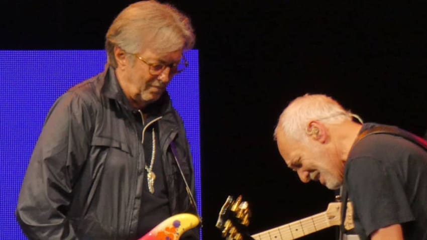 Eric Clapton Joins Peter Frampton On 'While My Guitar Gently Weeps' & Performs Acoustic Set At Crossroads