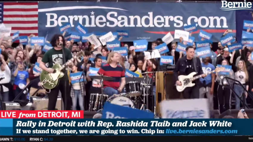 Jack White Covers Bob Dylan At Bernie Sanders Rally In Detroit