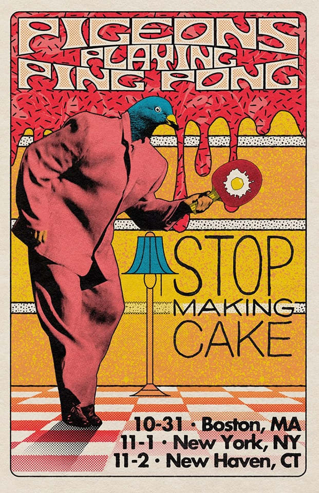 Pigeons Playing Ping Pong Stop Making Cake