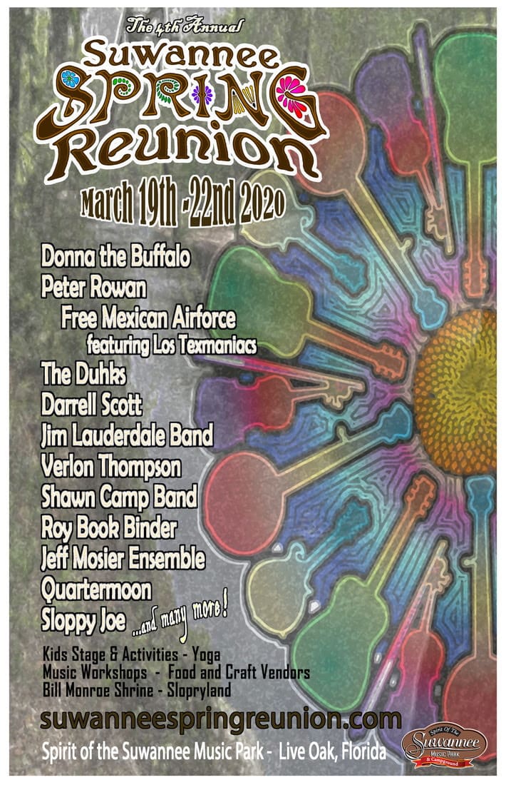 Suwannee Spring Reunion Lineup 2020