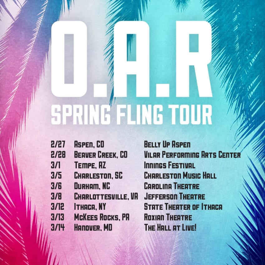 O.A.R. Announces Spring Fling Tour 2020