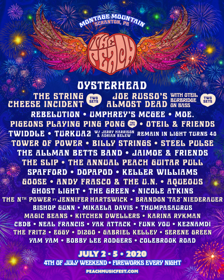 The Peach Music Festival Announces 2020 Lineup