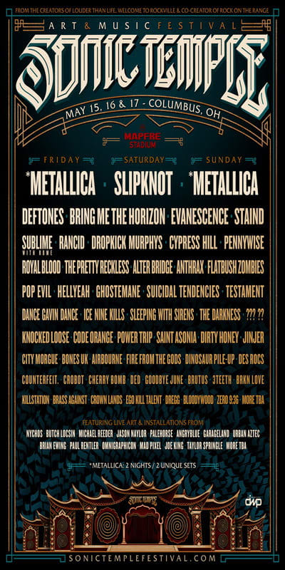 Sonic Temple Lineup 2020