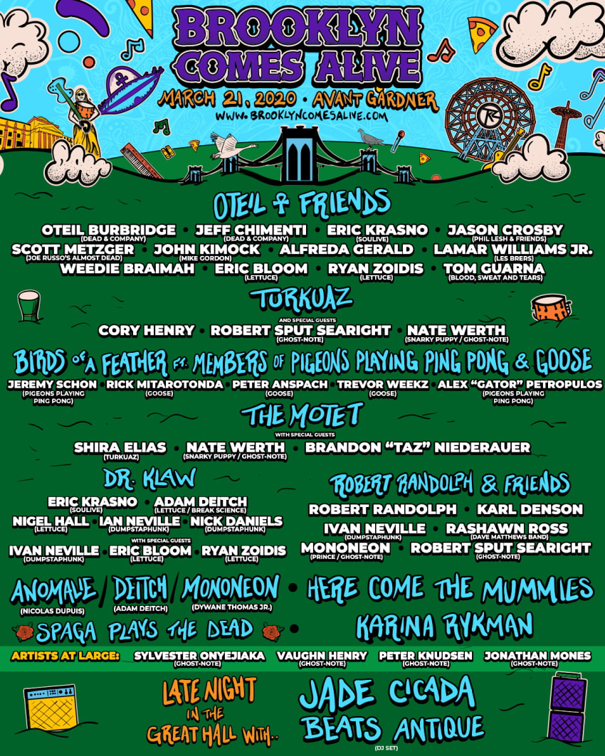 Brooklyn Comes Alive 2020 Lineup
