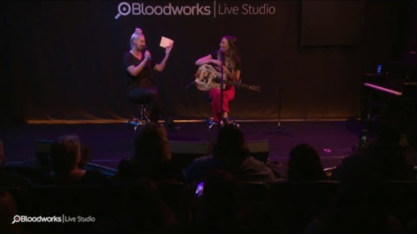 Lennon Stella in the Bloodworks Live Studio