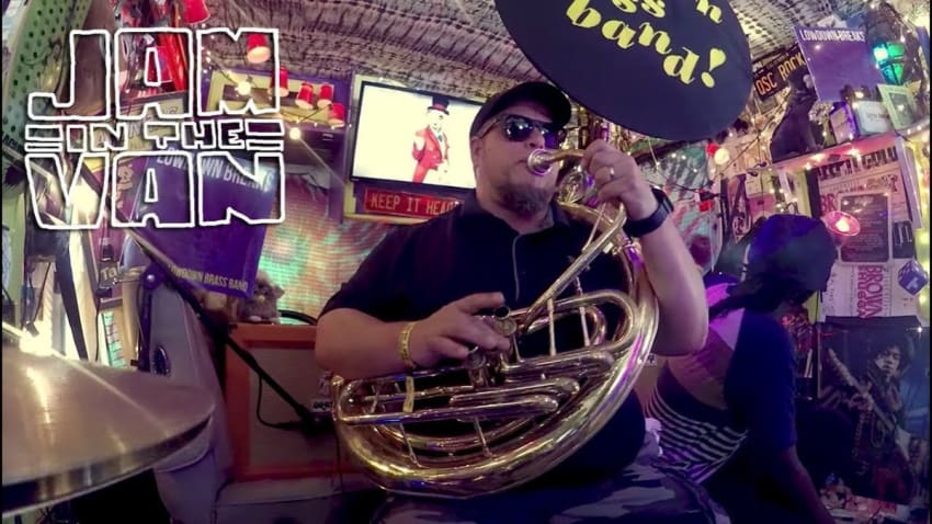 LOWDOWN BRASS BAND - "Second Line Hop" (Live in Pomona, CA 2018) #JAMINTHEVAN