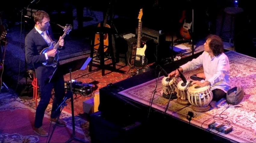 Sri Naman - Zakir Hussain with Ganesh Rajagopalan & Chris Thile | Live from Here