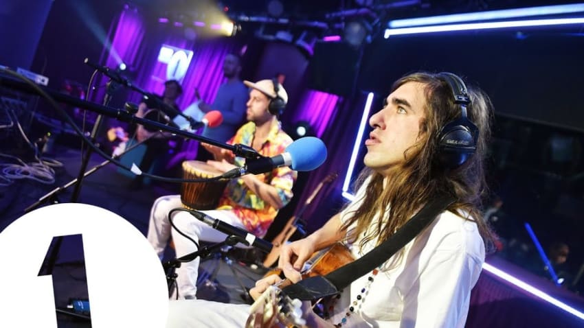 Crystal Fighters Cold Water (Major Lazer Cover) in the Live Lounge