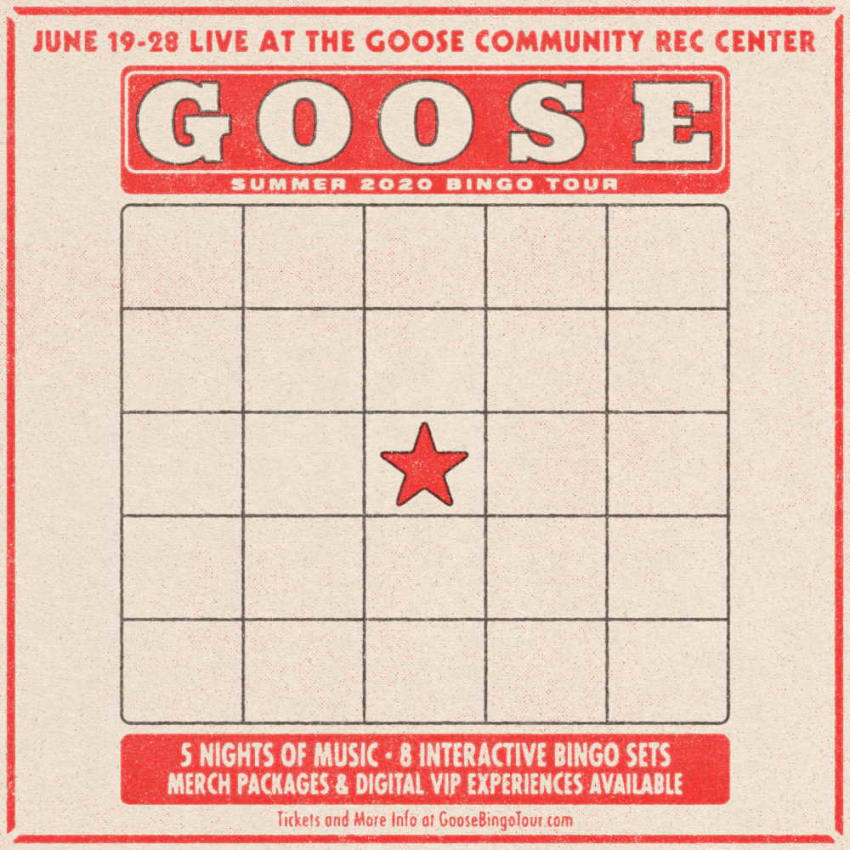 Goose Summer 2020 Virtual Bingo Tour