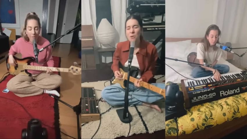 HAIM Performs 'Don't Wanna' & Discuss Self-Quarantining On 'Corden'