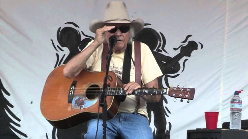Ramblin' Jack Elliot ~ Don't Think Twice, It's Alright ~ Whispering Beard Folk Festival 2012
