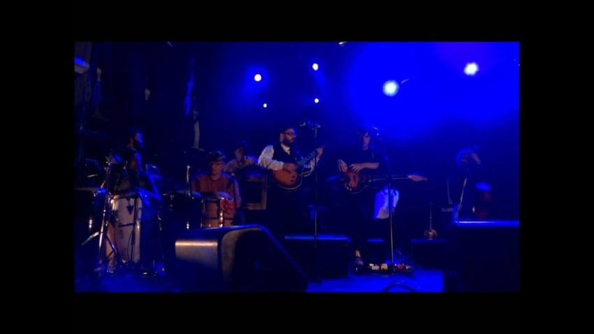 Medeski Martin & Wood on stage with Antibalas