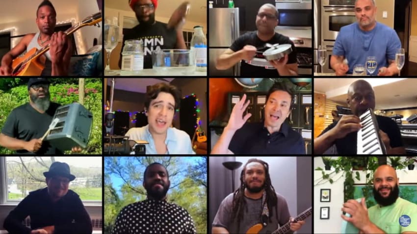 The Roots, Jimmy Fallon & Brendon Urie Perform ‘Under Pressure’ On At-Home Instruments