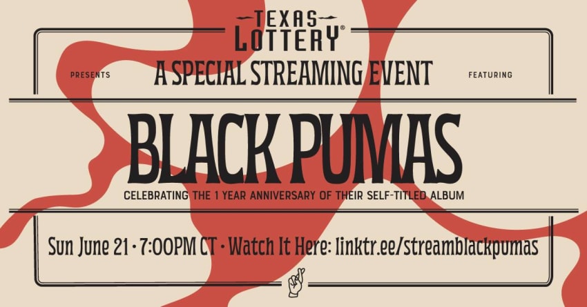 Black Pumas Texas Lottery Livestream