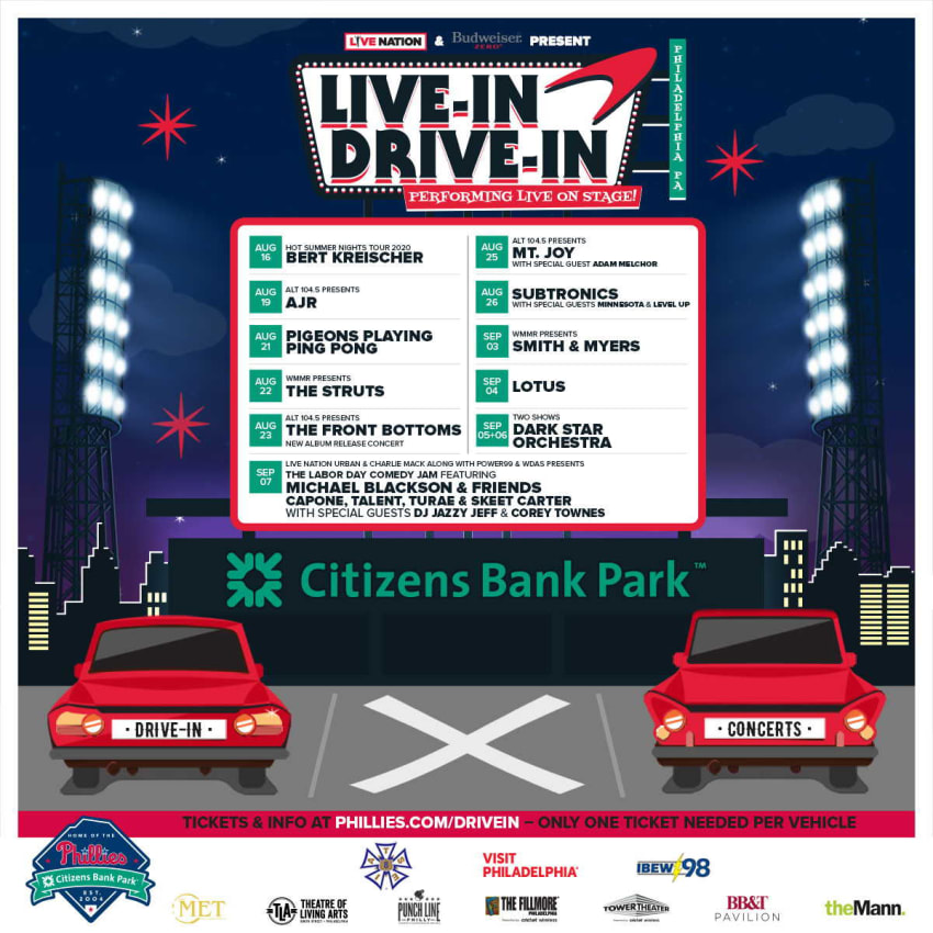 Live In Drive In Citizens Bank Park Philadelphia Lineup