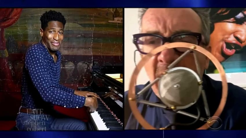 Elvis Costello Jon Batiste Colbert Videos