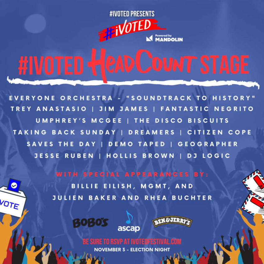 HeadCount ivoted stage lineup
