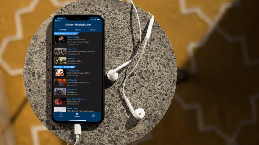 JamBase iOS Mockup - Concerts - Crop