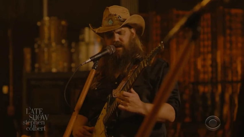 Chris Stapleton Devil Always Made Me Think Twice Colbert Video