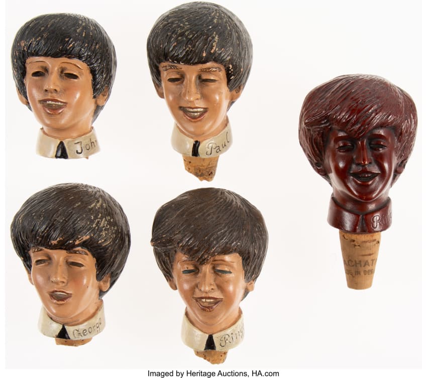 Original Set of 1963/64 Beatles Cork Stoppers
