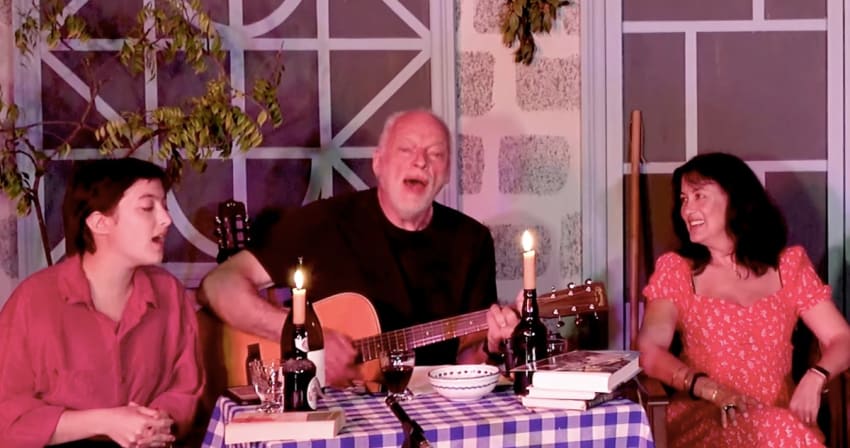 David Gilmour on an island