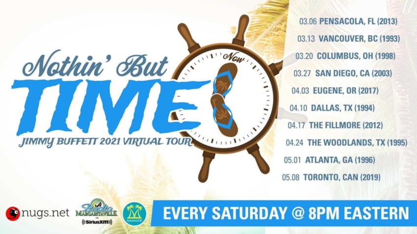 Jimmy Buffett Nothin But Time Virtual Tour 2021