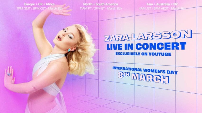 Todays Livestreams Zara Larsson March 8