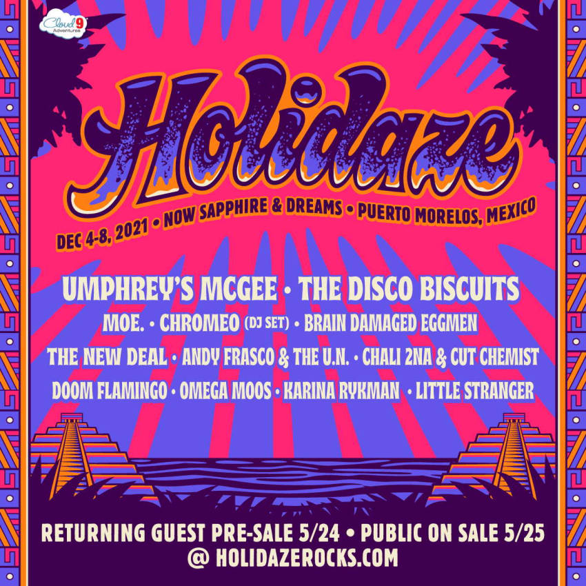 Holidaze Lineup 2021 Disco Biscuits Umphreys McGee moe Admat