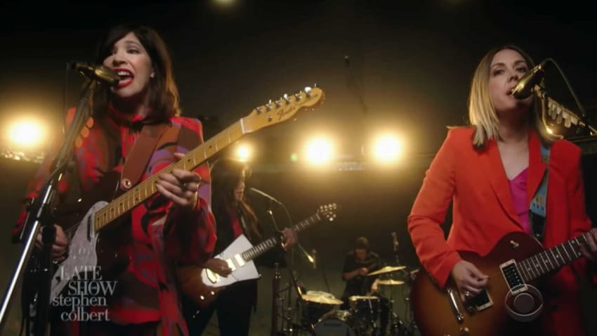 Sleater-Kinney Performs 'Worry With You' On 'Colbert'