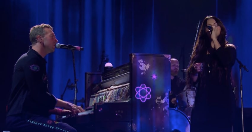 Coldplay Selena Gomez Corden