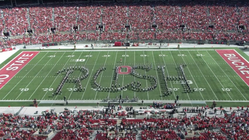 Watch Ohio State Marching Band Honor Rush With Halftime Show Medley