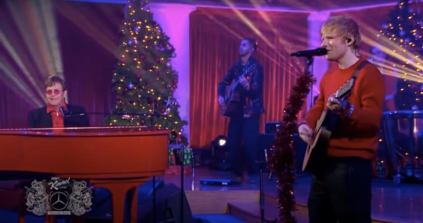 Elton John ed Sheeran Kimmel
