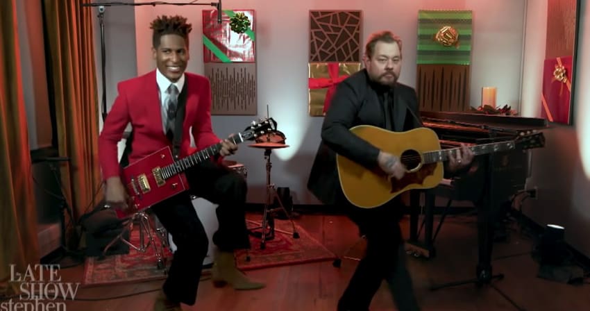Jon Batiste Nathaniel Rateliff Run Rudolph Run Colbert