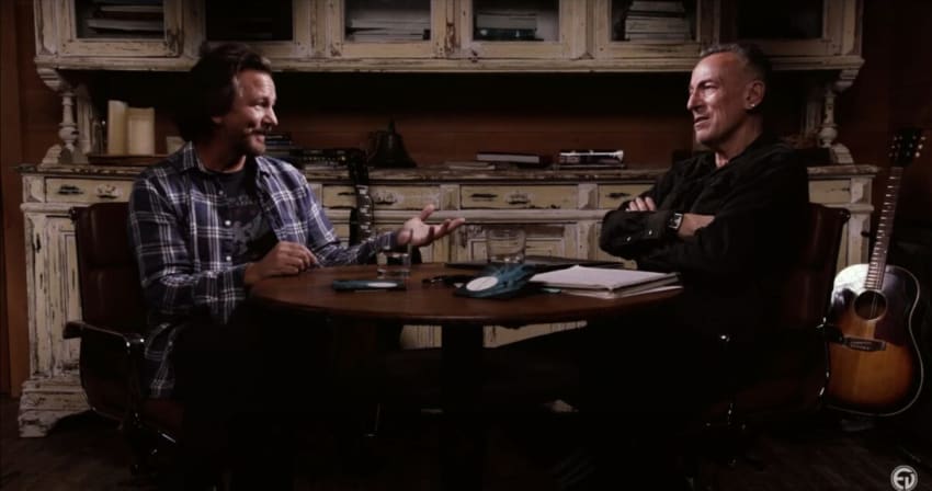 Eddie vedder Bruce springsteen doc