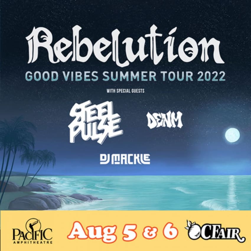 Rebelution, Pacific Amphitheatre (OC Fair), Aug 5, 2022, Setlist, Costa